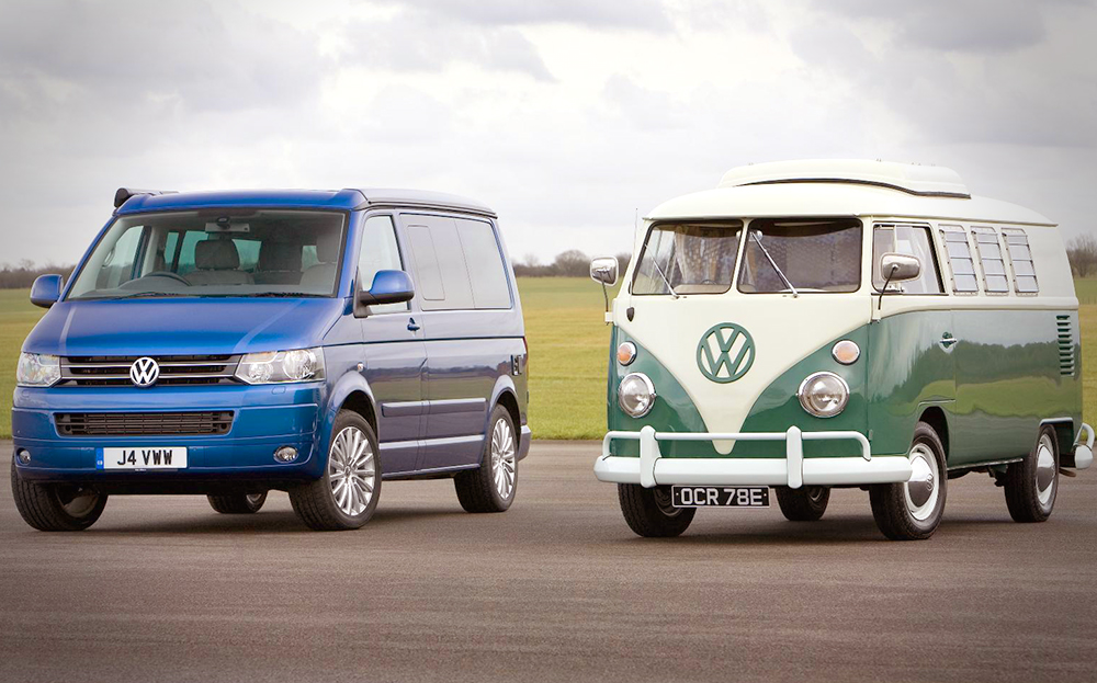 Old vs new: Volkswagen T2 and California camper vans go head to head