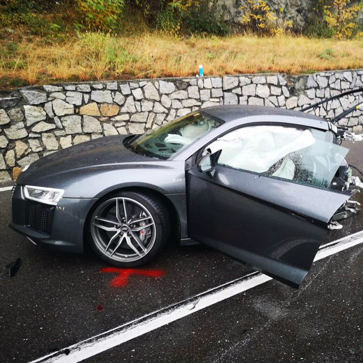 Audi R8 Italy Crash 01 Uk From The Sunday Times