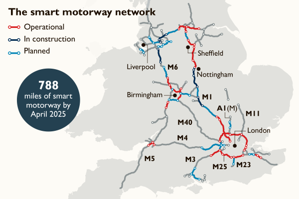 UK smart motorway network - Driving.co.uk from The Sunday Times