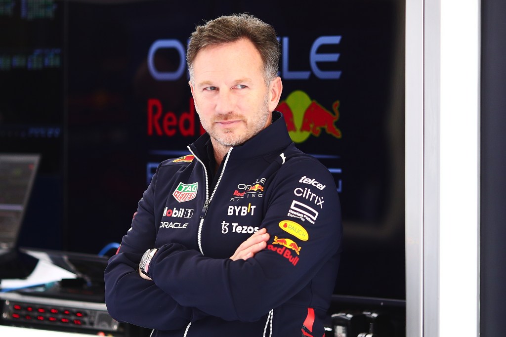 Christian Horner, Red Bull Racing team boss, during day one of F1 testing at Circuit de Catalunya (Eric Alonso/ Getty Images)