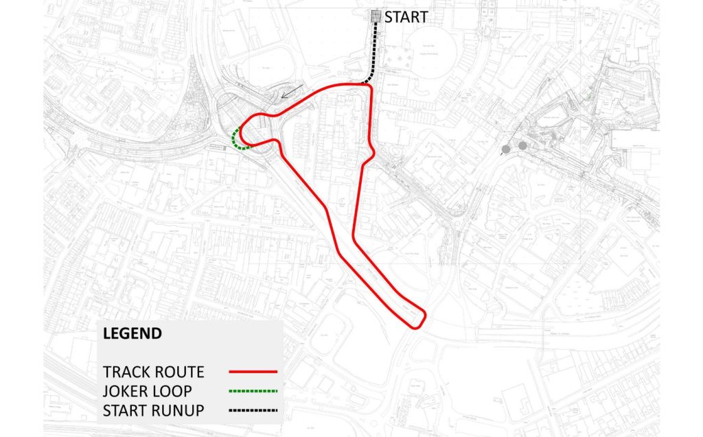 Proposed layout of the World RX track at MotoFest Coventry