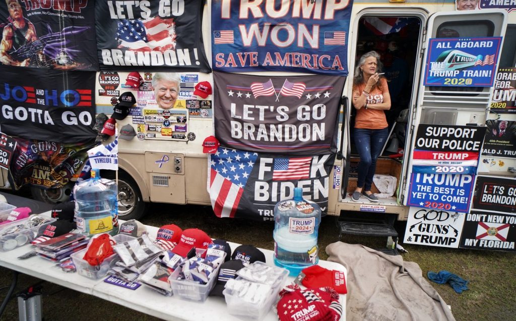 Trump fans Donna Eiden and Rocky Granata, from Philadelphia