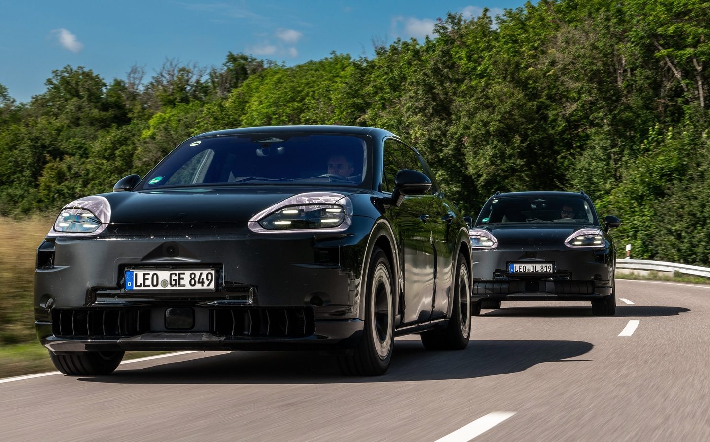 Electric Porsche Cayenne under test