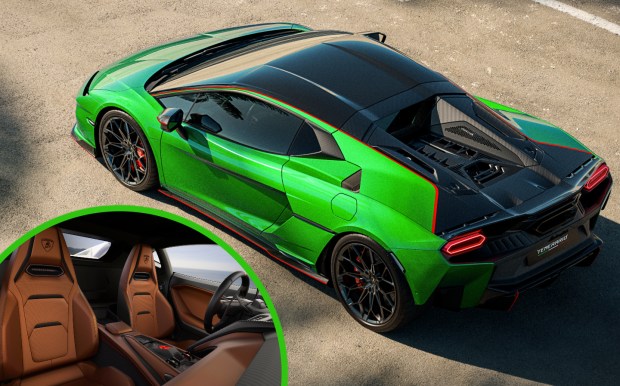 Lamborghini Temerario top down view with interior cutout view