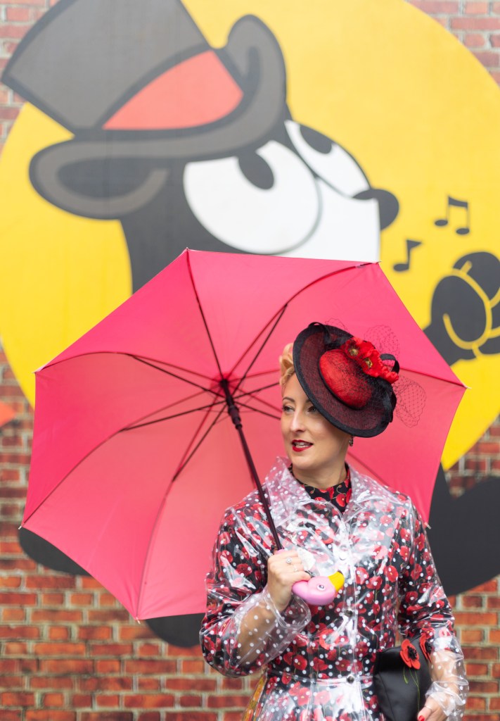 Some of those attending had clever and appropriate wet weather solutions. Photo: Peter Tarry for The Sunday Times