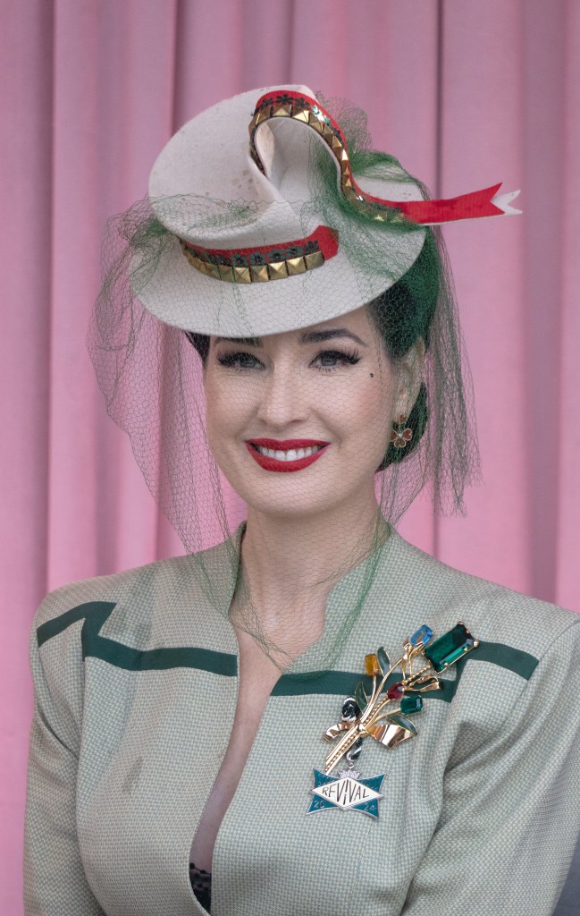 Dita Von Teese, the American burlesque superstar and businesswoman, was in attendance. Photo: Peter Tarry for The Sunday Times