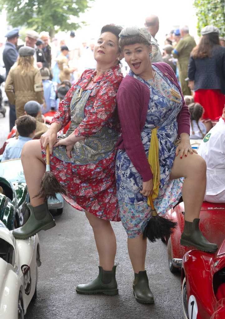 The washer women show a leg for our photographer. Photo: Peter Tarry for The Sunday Times