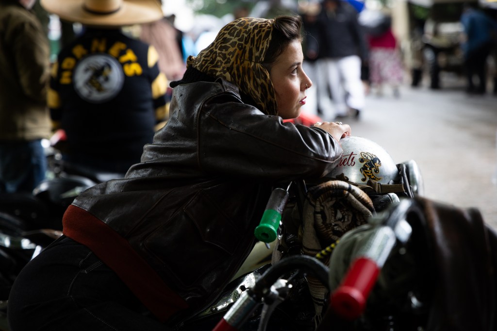 A member of the Hornets bike gang. Photo: Tristan Fewings via Getty Images