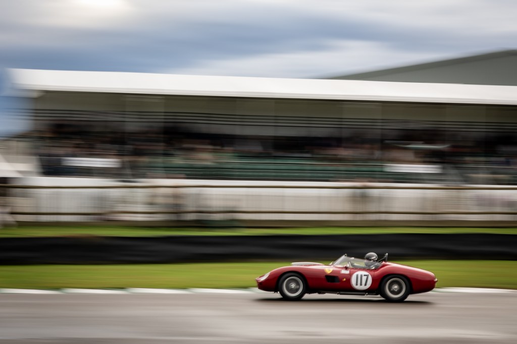 The 1960 Cegga-Ferrari 250 TR of Jean-Marc Rivet-Fusil and Pierre-Antoine Selancy wasn't particularly quick in the Sussex Trophy, but it looked fabulous. Photo: Tristan Fewings via Getty Images