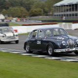 Jaguar Mk2 competing in the St Mary's Trophy at Goodwood Revival