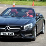 Ten year old Eva Dron drives a Mercedes SL500 AMG with Young Driver