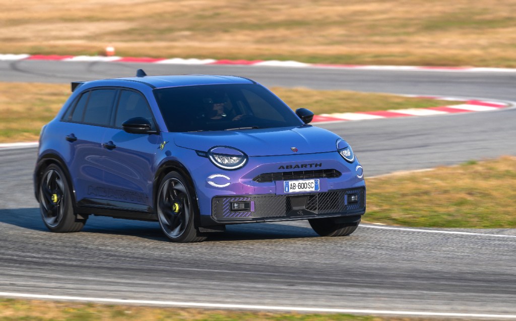 Abarth 600e on track