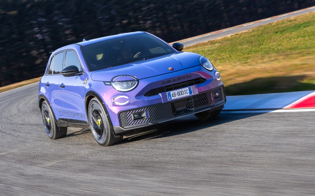 Abarth 600e on track