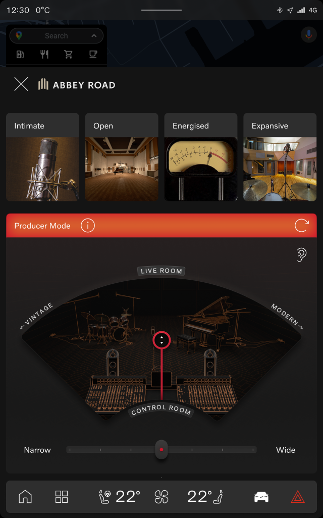 Abbey Road Studios interface for Volvo cars