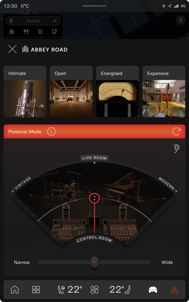 Abbey Road Studios interface for Volvo cars