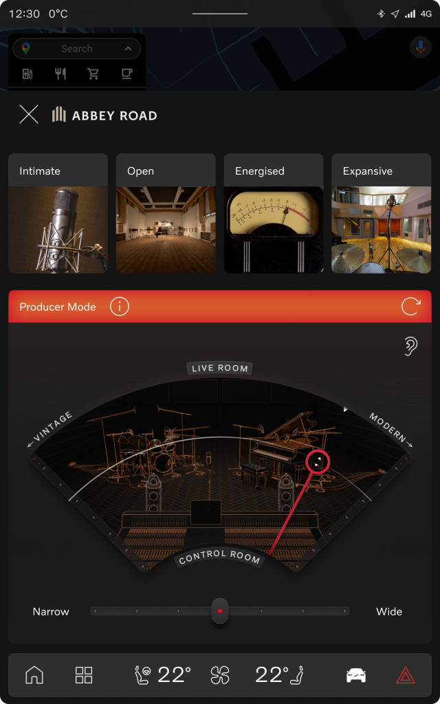 Abbey Road Studios interface for Volvo cars