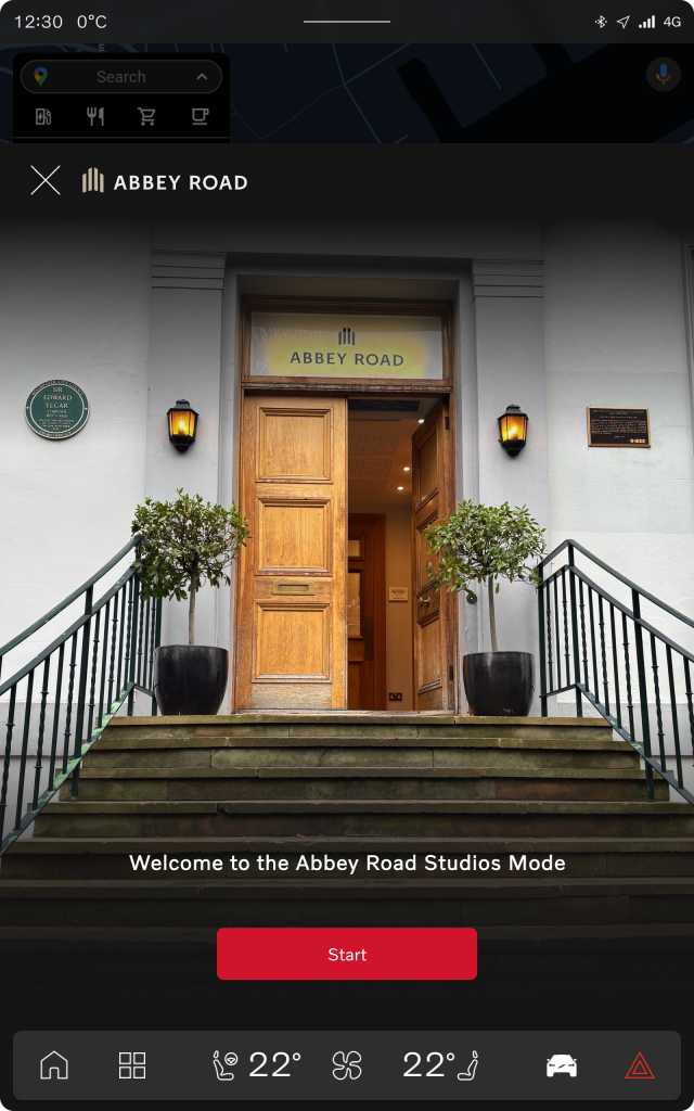 Abbey Road Studios interface for Volvo cars