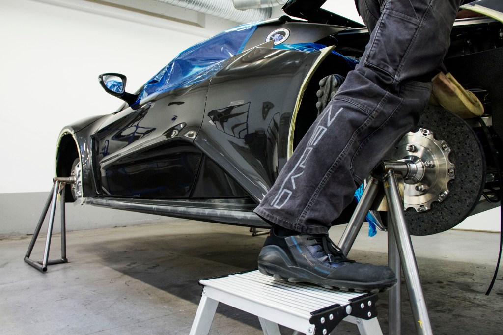 Zenvo ST1 car on jack stands. Photographer: Freya Ingrid Morales/Bloomberg via Getty Images