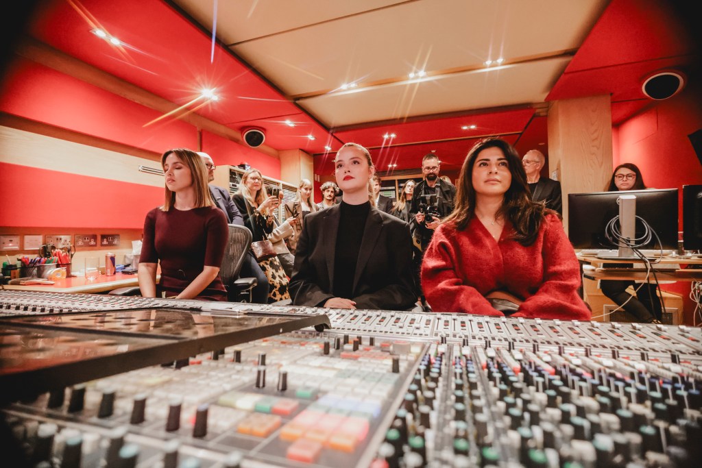 Journalists learn about Abbey Road studio 2 control room