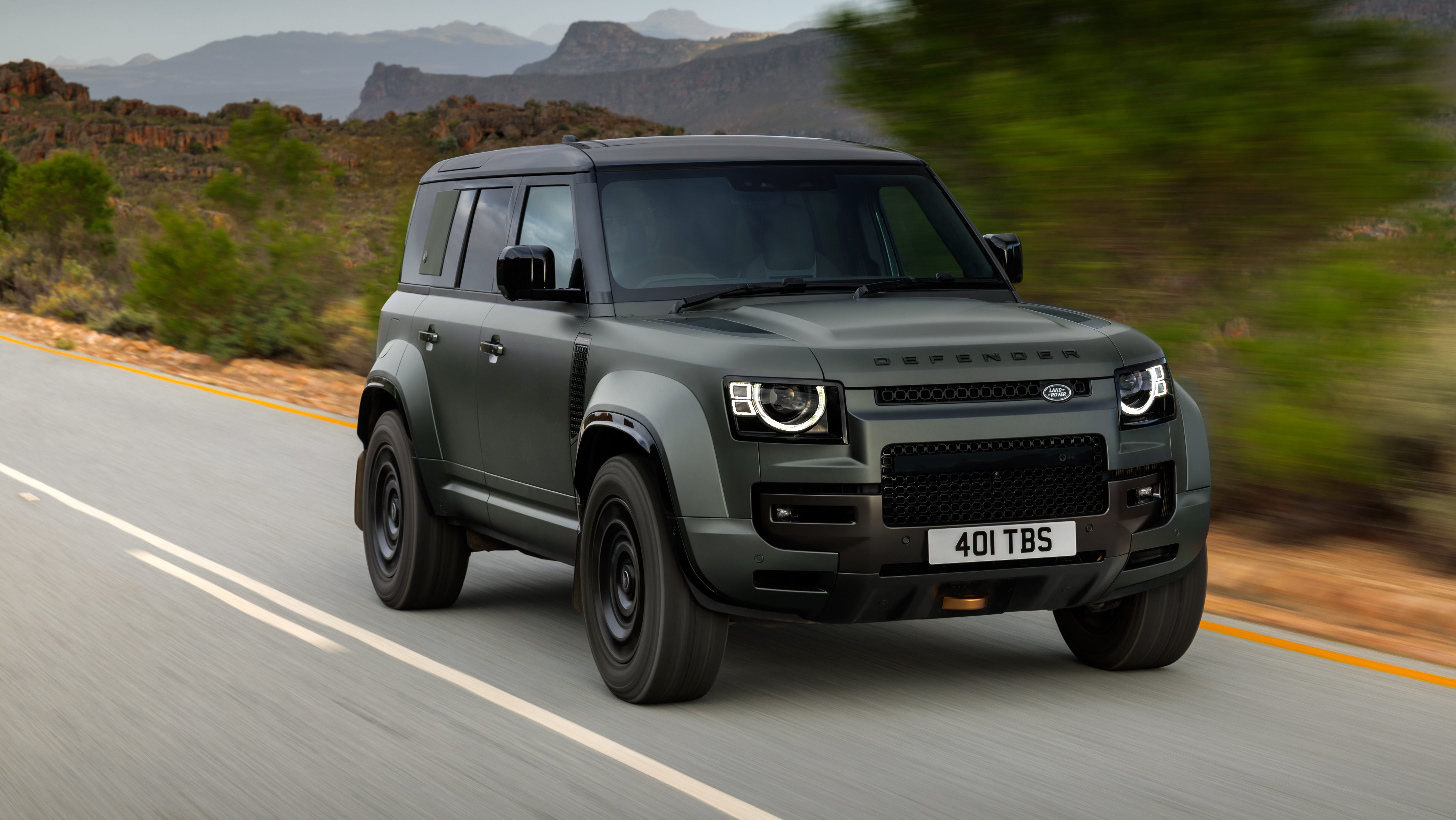 Land Rover Defender Octa on road