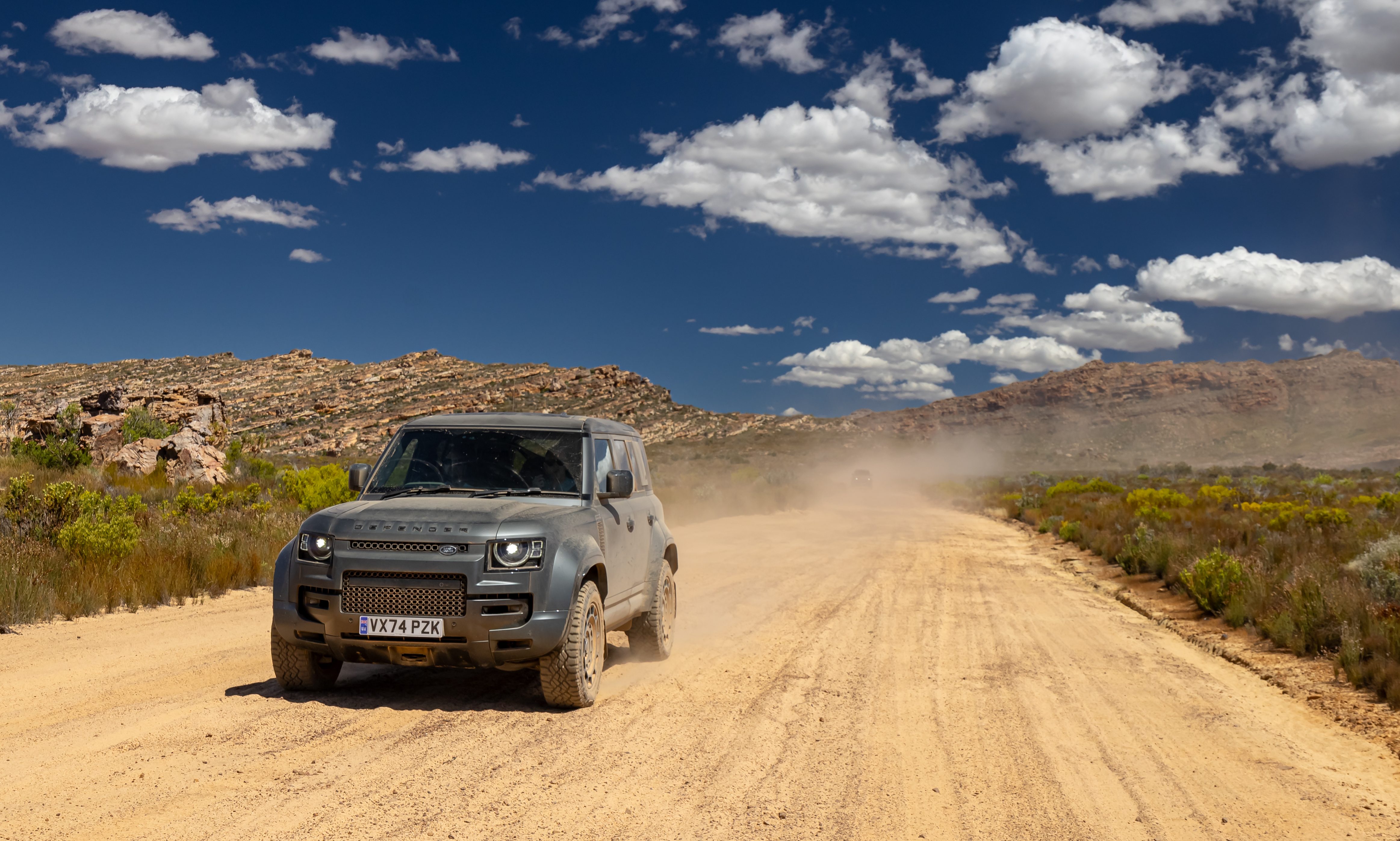 Land Rover Defender Octa on gravel