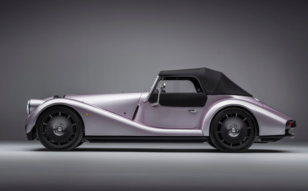 Morgan Supersport soft top with roof up and side screen